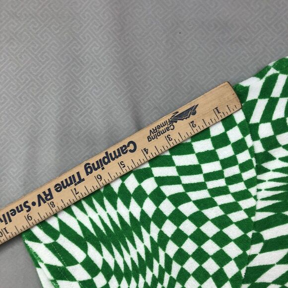 New Green White Checkered Short Sleeve Button Up Shirt Size 3X Women Rue 21 - Picture 9 of 12